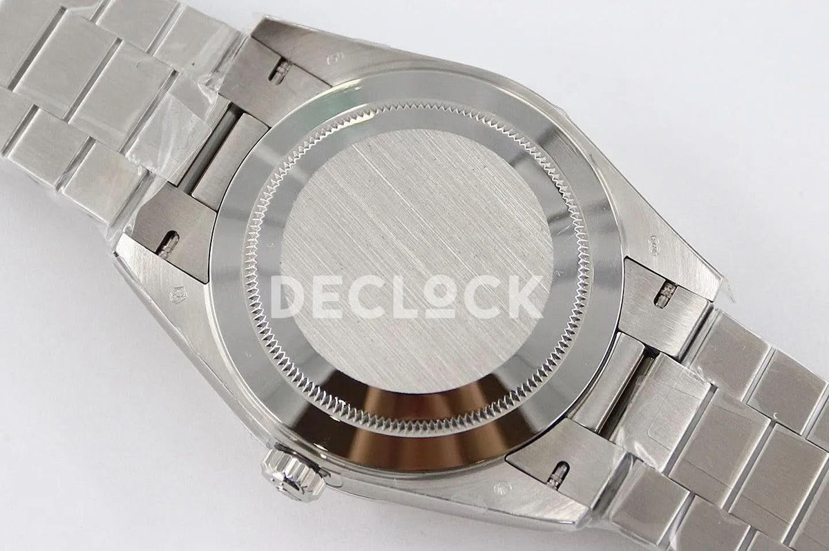 Replica Rolex Day-Date 40 228238 Blue Dial in Platinum Diagonal Motif |  Declock.