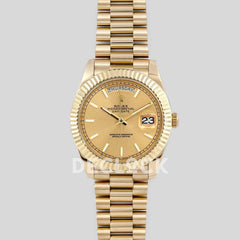 Replica Rolex Day-Date 40 228238 Champagne Dial in Yellow Gold