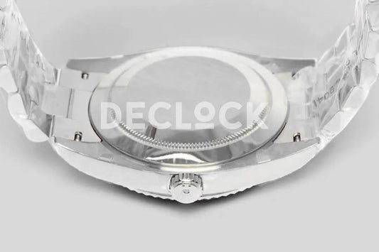 Replica Rolex Day-Date 40 White Gold Diamond Paved Rainbow | Declock.