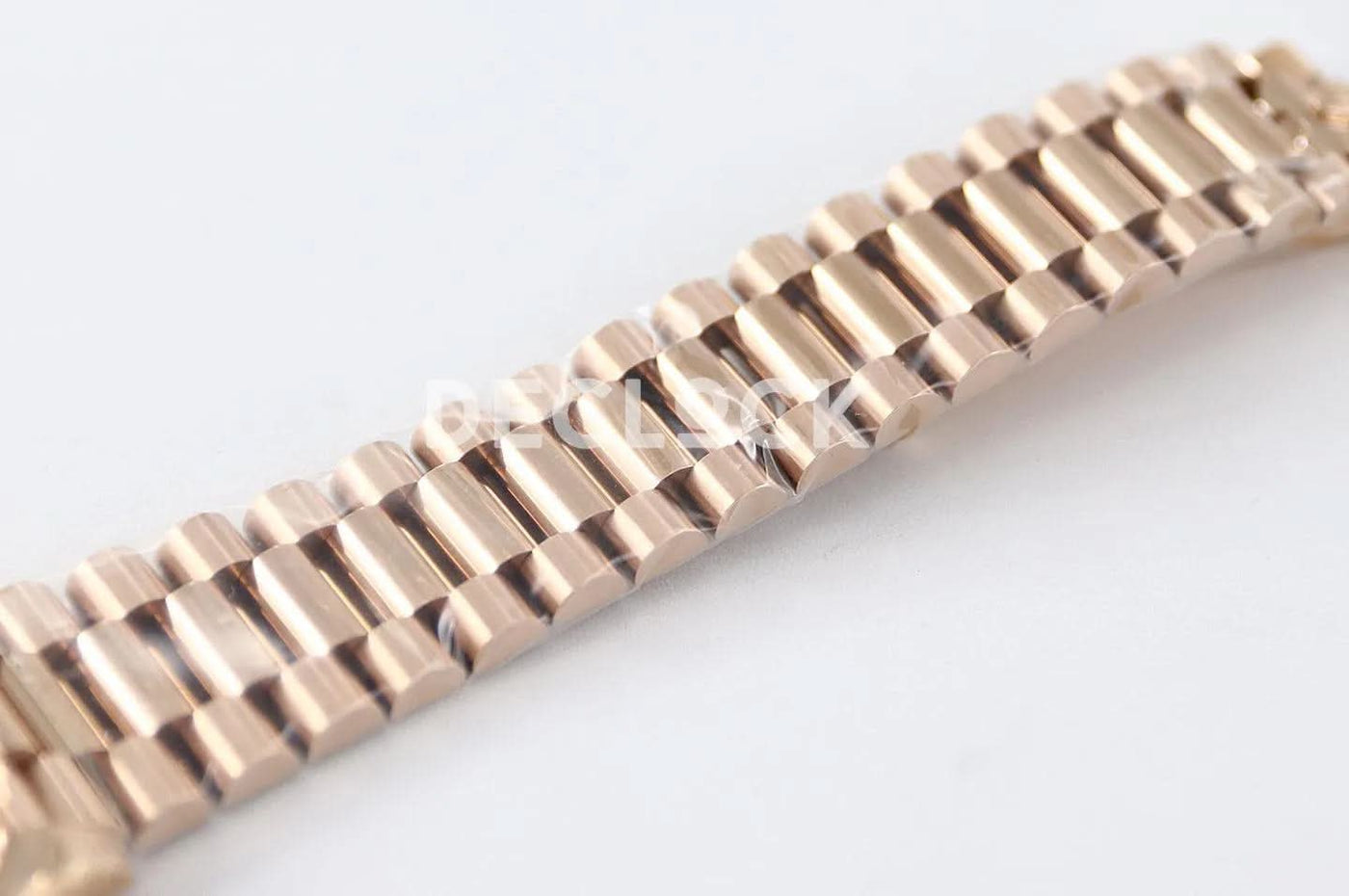 Replica Rolex Daydate 36/40 128235 Eisenkiesel (Quartz Stone) Dial Diamond Markers in Everose Gold