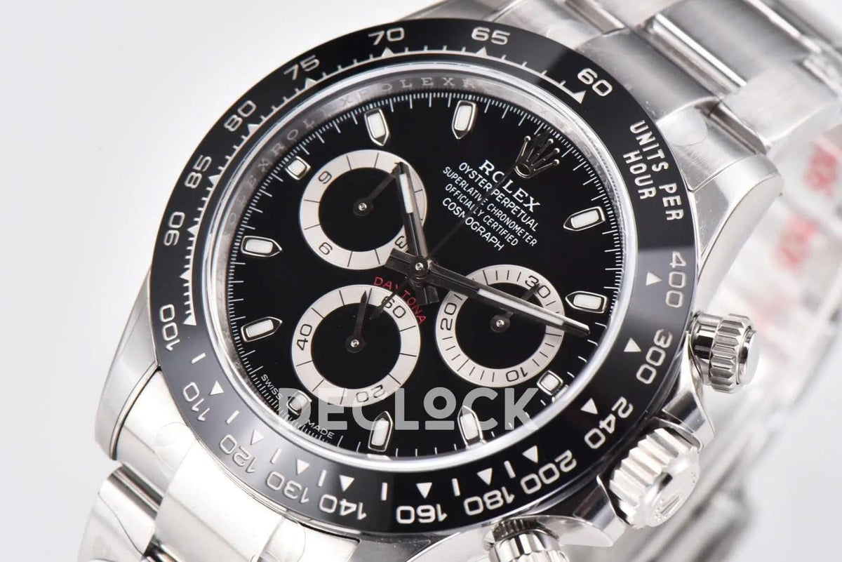 Replica Rolex Daytona 116500 Ceramic Bezel in Black Dial |  Declock.