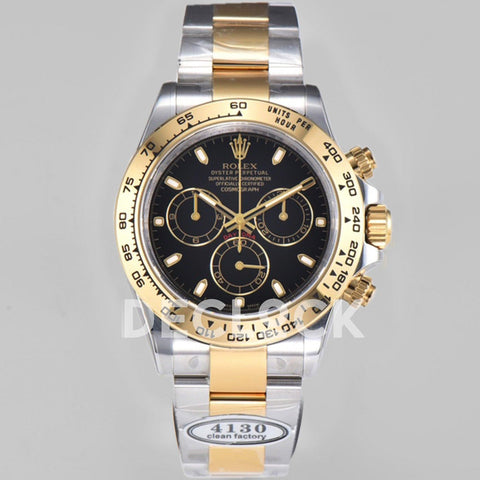 Replica Rolex Daytona 116503LN Black Dial in Steel/Yellow Gold - Replica Watches