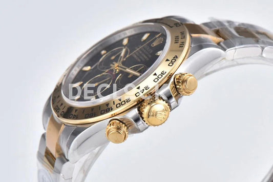 Replica Rolex Daytona 116503LN Black Dial in Steel/Yellow Gold |  Declock.