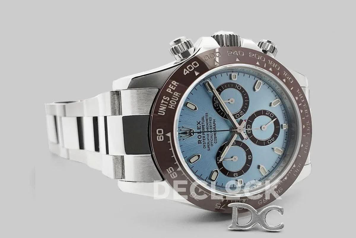 Replica Rolex Daytona 116506 Ice Blue Dial in Platinum |  Declock.