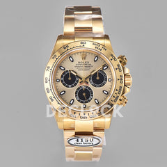 Replica Rolex Daytona 116508 Champagne/Black Dial in Yellow Gold