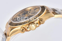 Replica Rolex Daytona 116508 Champagne/Black Dial in Yellow Gold