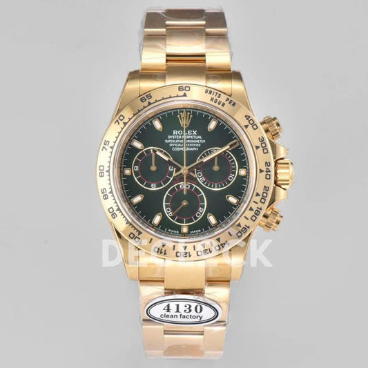 Replica Rolex Daytona 116508 Yellow Gold in Green Dial | Declock.