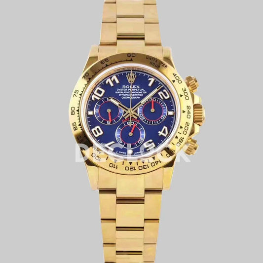 Replica Rolex Daytona 116509-0036 Blue Dial in Yellow Gold | Declock.
