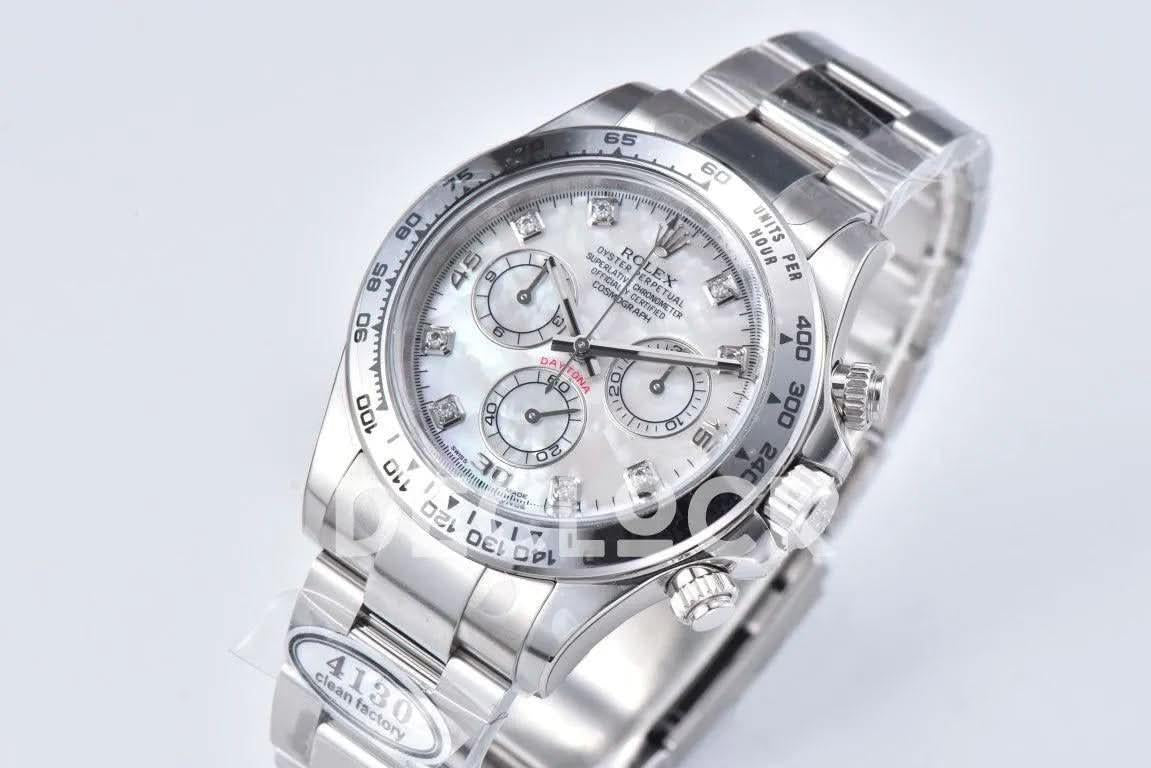 Replica Rolex Daytona 116509 White Gold in White MOP Dial |  Declock.