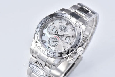 Replica Rolex Daytona 116509 White Gold in White MOP Dial