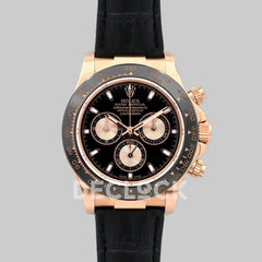 Replica Rolex Daytona 116515 Black Dial in Rose Gold