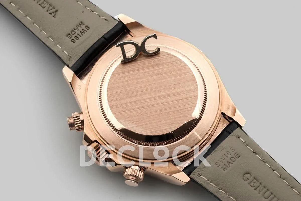 Replica Rolex Daytona 116515 Black Dial in Rose Gold |  Declock.