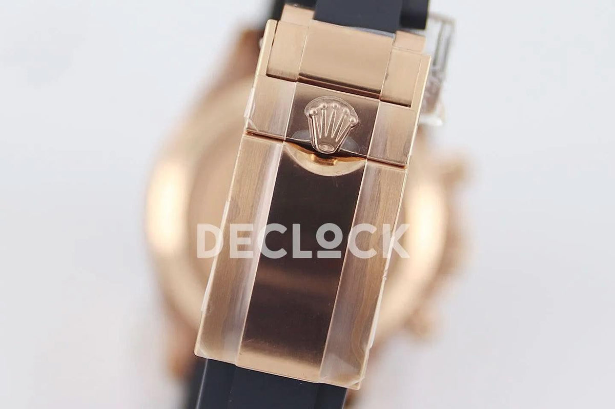 Replica Rolex Daytona 116515 Roe Gold in Rose Gold Dial |  Declock.