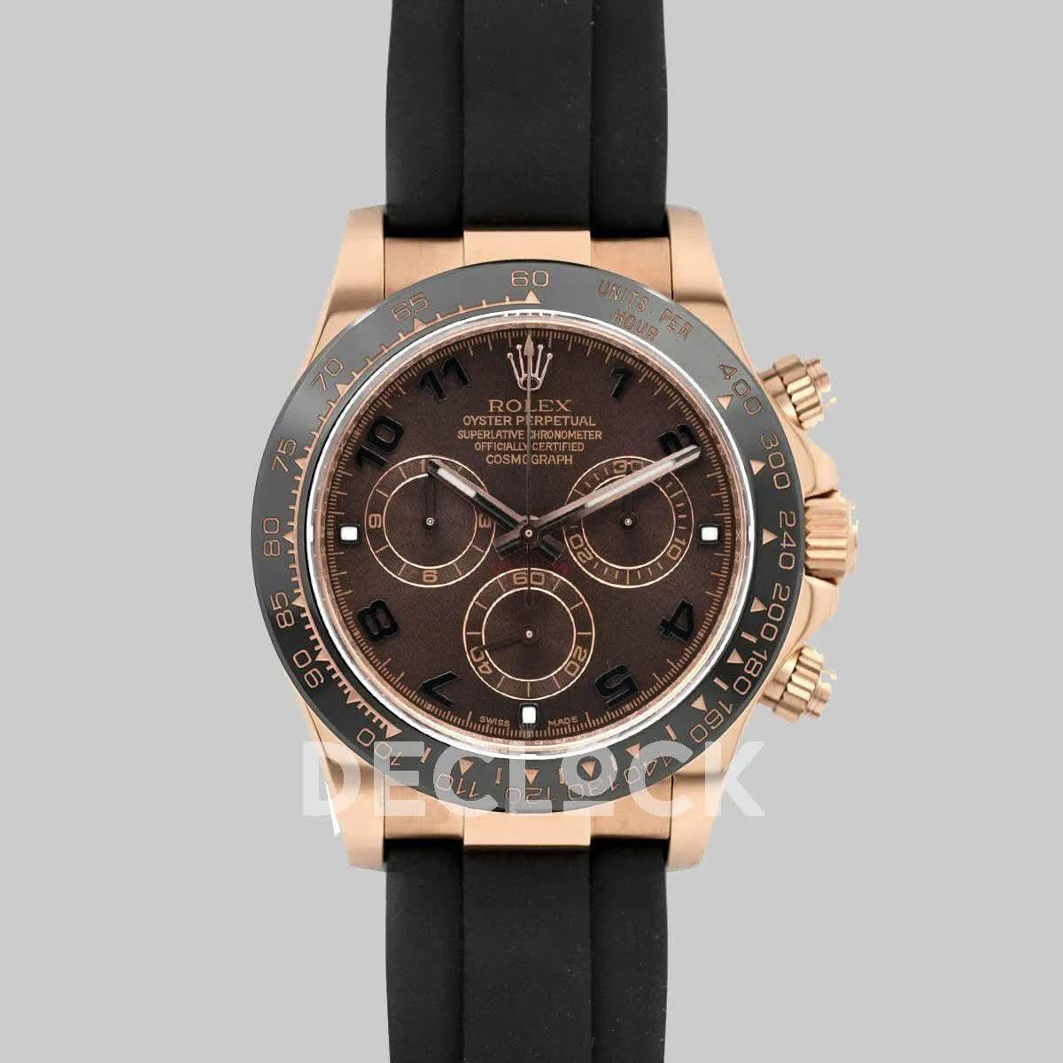 Replica Rolex Rolex Daytona Copy 116515LN Chocolate Dial in Everose Gold |  Declock.