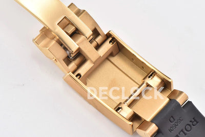 Replica Rolex Daytona 116518LN Black Dial in Yellow Gold on Rubber Strap