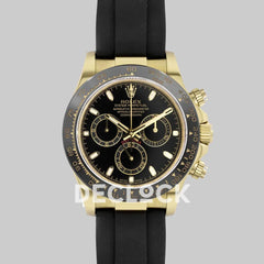 Replica Rolex Daytona 116518LN Black Dial in Yellow Gold