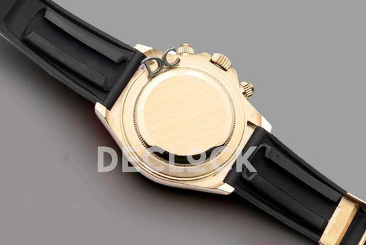 Replica Rolex Daytona 116518LN Black Dial in Yellow Gold | Declock.