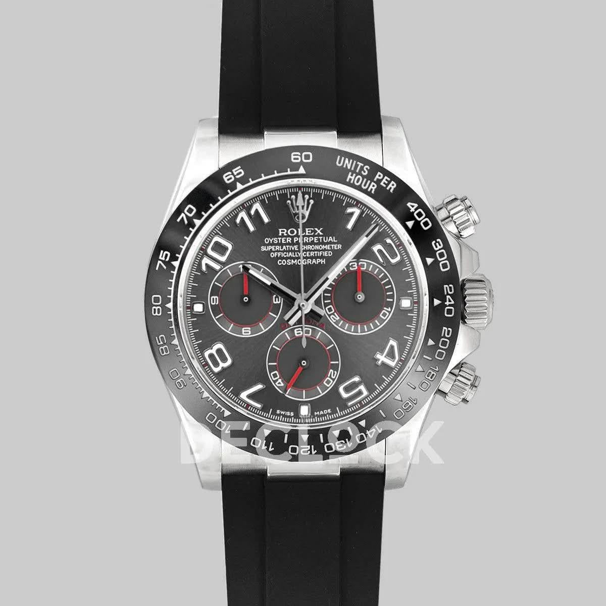 Replica Rolex Daytona 116519 Classic Racing Dial in White Gold |  Declock.