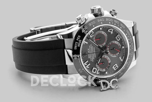 Replica Rolex Daytona 116519 Classic Racing Dial in White Gold |  Declock.