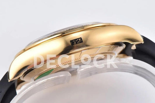 Replica Rolex Daytona 116519 White Dial in Yellow Gold on Rubber Strap |  Declock.