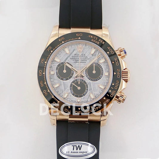 Replica Rolex Daytona 116519LN Rose Gold in Meteorite Dial - Replica Watches