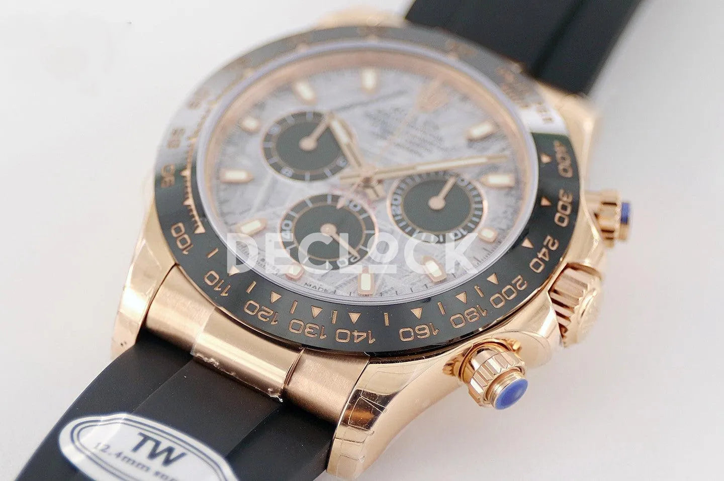 Replica Rolex Daytona 116519LN Rose Gold in Meteorite Dial