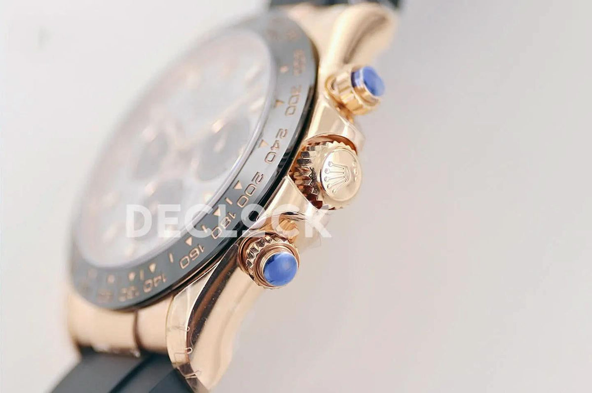 Replica Rolex Daytona 116519LN Rose Gold in Meteorite Dial |  Declock.
