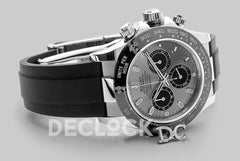 Replica Rolex Daytona 116519LN Steel and Black Dial in White Gold