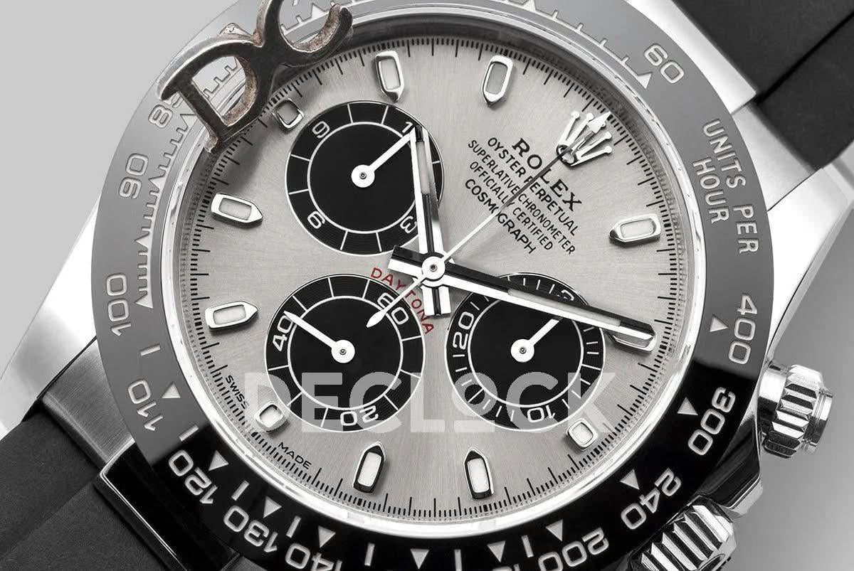 Replica Rolex Daytona 116519LN Steel and Black Dial in White Gold |  Declock.
