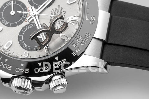 Replica Rolex Daytona 116519LN Steel and Black Dial in White Gold - Replica Watches