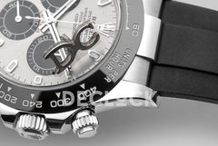 Replica Rolex Daytona 116519LN Steel and Black Dial in White Gold