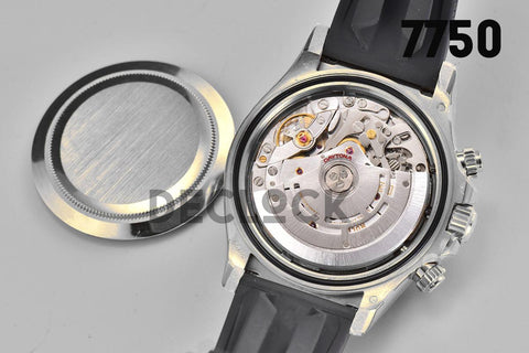 Replica Rolex Daytona 116519LN Steel and Black Dial in White Gold - Replica Watches