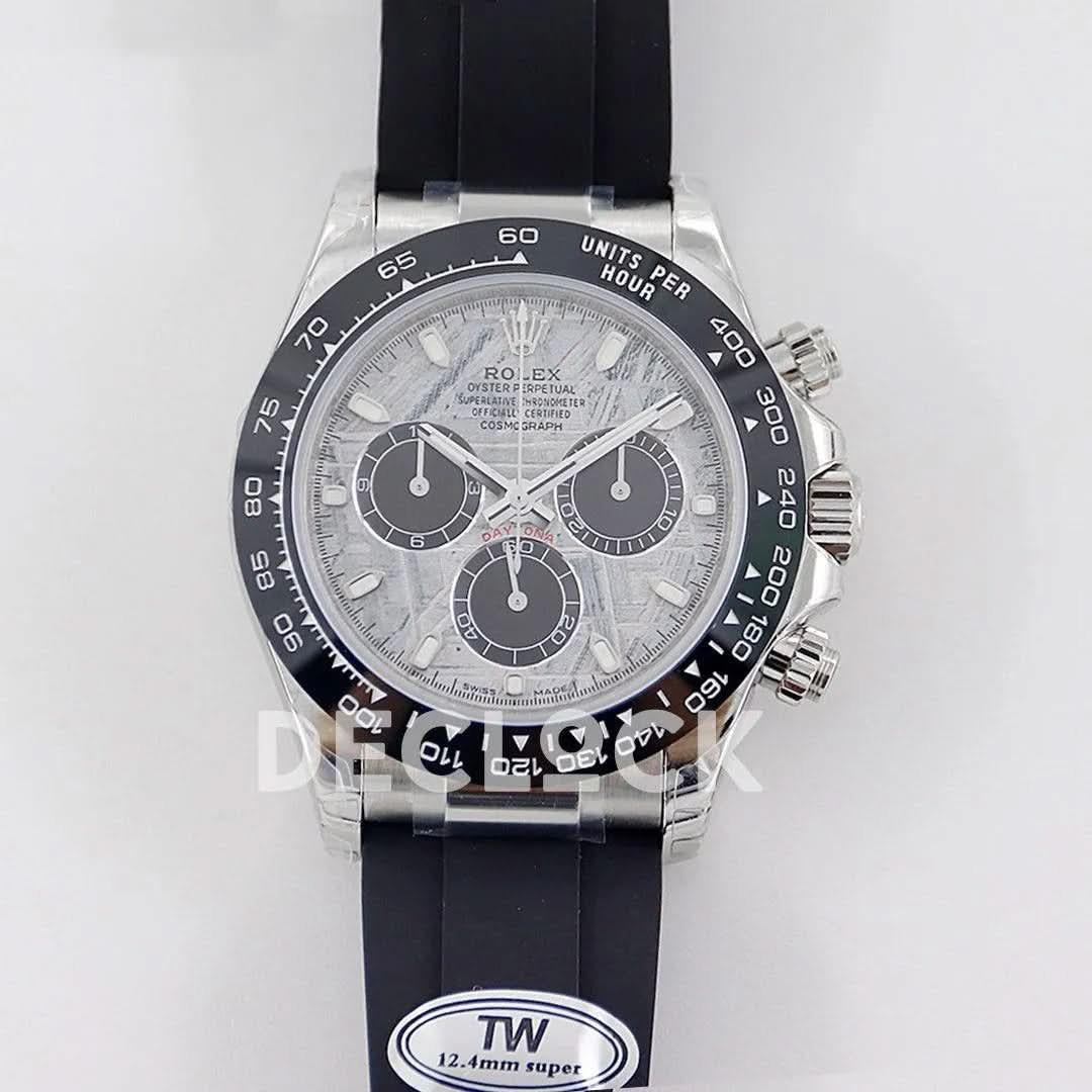 Replica Rolex Daytona 116519LN White Gold in Meteorite Dial |  Declock.
