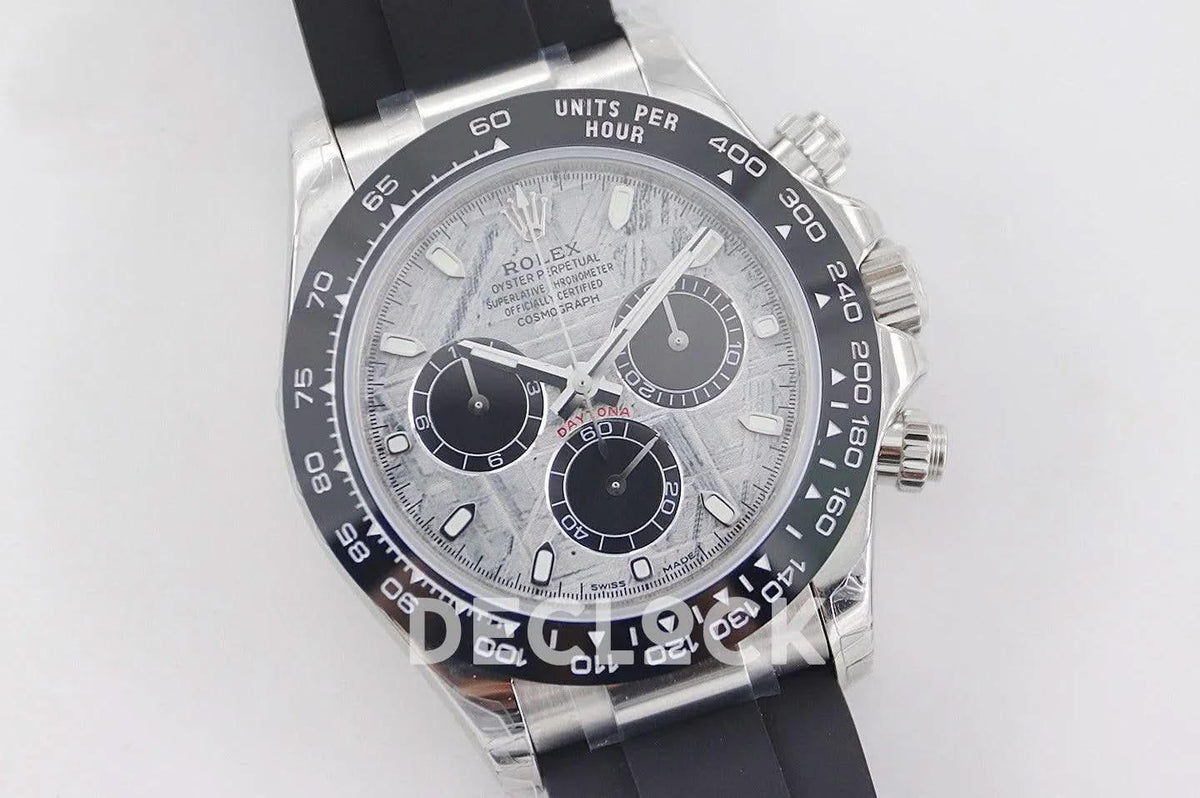 Replica Rolex Daytona 116519LN White Gold in Meteorite Dial |  Declock.