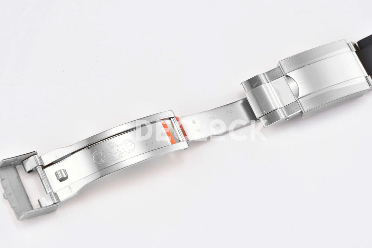 Replica Rolex Daytona 116519LN White MOP Dial in White Gold on Rubber Strap |  Declock.