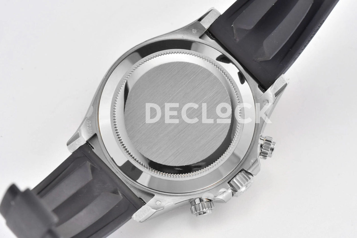 Replica Rolex Daytona 116519LN White MOP Dial in White Gold on Rubber Strap