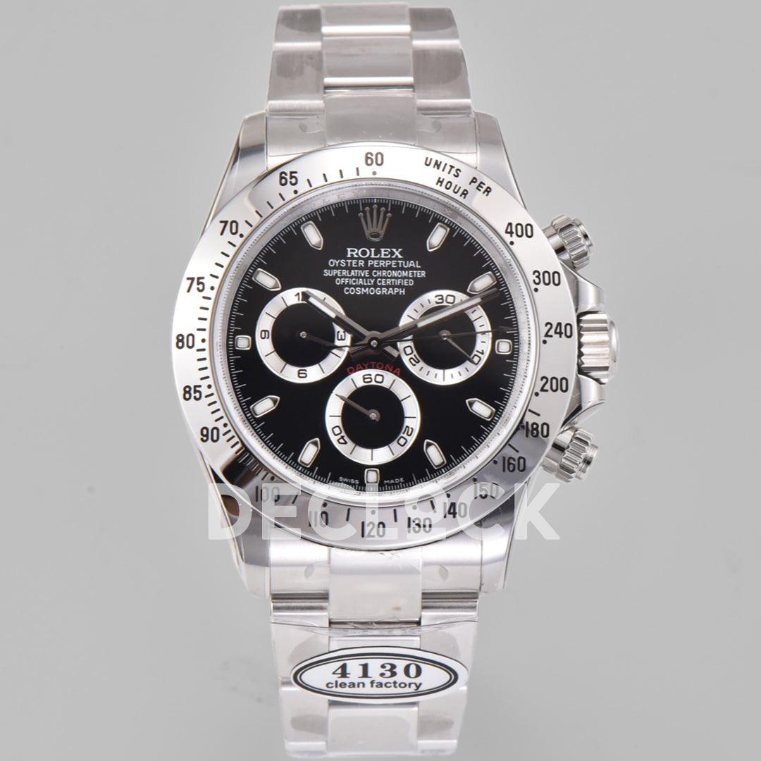 Replica Rolex Daytona 116520 Steel in Black Dial - Replica Watches