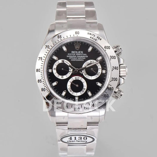 Replica Rolex Daytona 116520 Steel in Black Dial |  Declock.