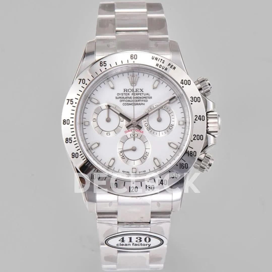 Replica Rolex Daytona 116520 Steel in White Dial |  Declock.
