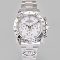 Replica Rolex Daytona 116520 Steel in White Dial