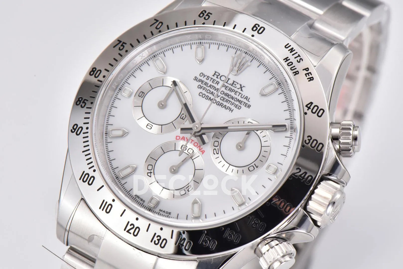 Replica Rolex Daytona 116520 Steel in White Dial