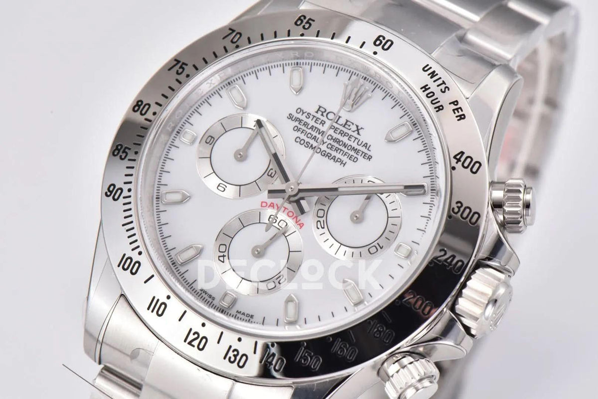 Replica Rolex Daytona 116520 Steel in White Dial |  Declock.