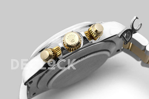 Replica Rolex Daytona 116523 Black Dial with Two Tone Bracelet - Replica Watches