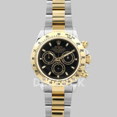 Replica Rolex Daytona 116523 Black Dial with Two Tone Bracelet