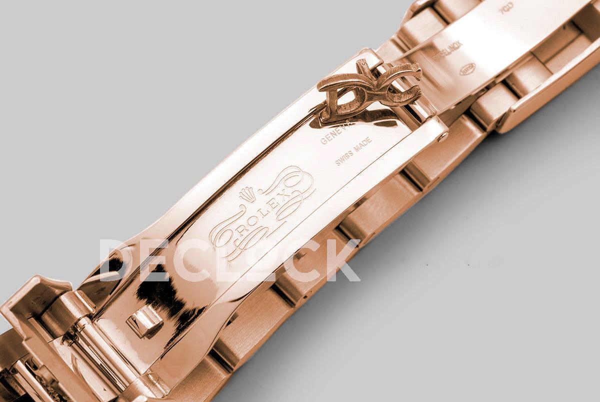 Replica Rolex Daytona 116528 Pink /Black Dial with Rose Gold Bracelet - Replica Watches