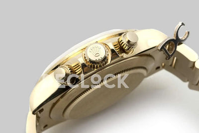 Replica Rolex Daytona 116528 White Dial in Yellow Gold