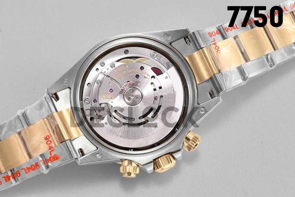 Replica Rolex Daytona 116528 White Dial with Two Tone Bracelet |  Declock.