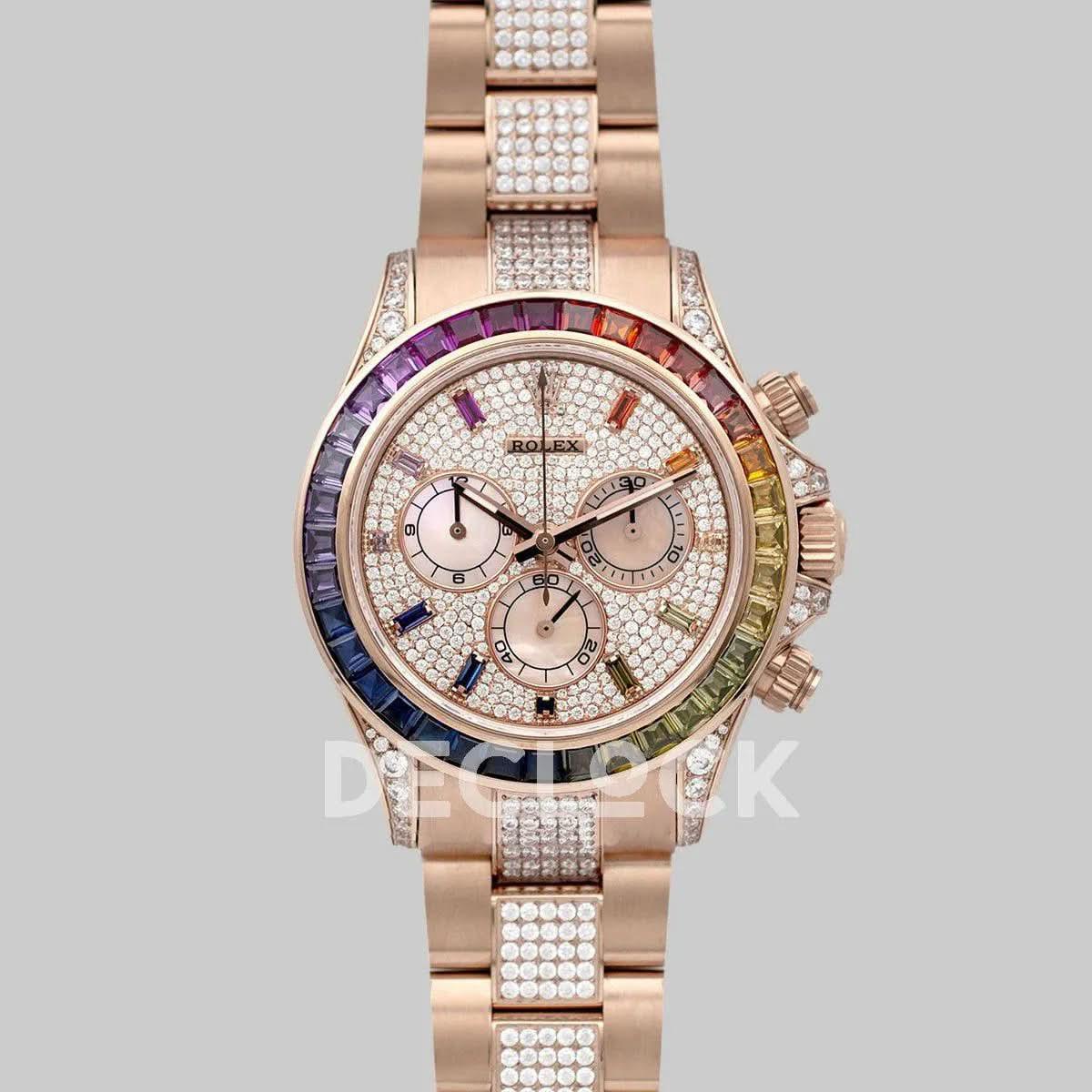 Replica Rolex Replica Rolex Daytona 116595RBOW-0002 in Everose Gold |  Declock.