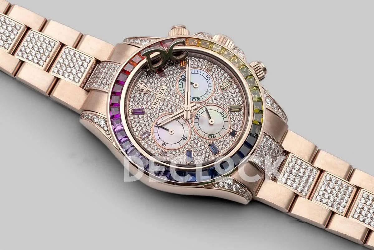 Replica Rolex Replica Rolex Daytona 116595RBOW-0002 in Everose Gold |  Declock.