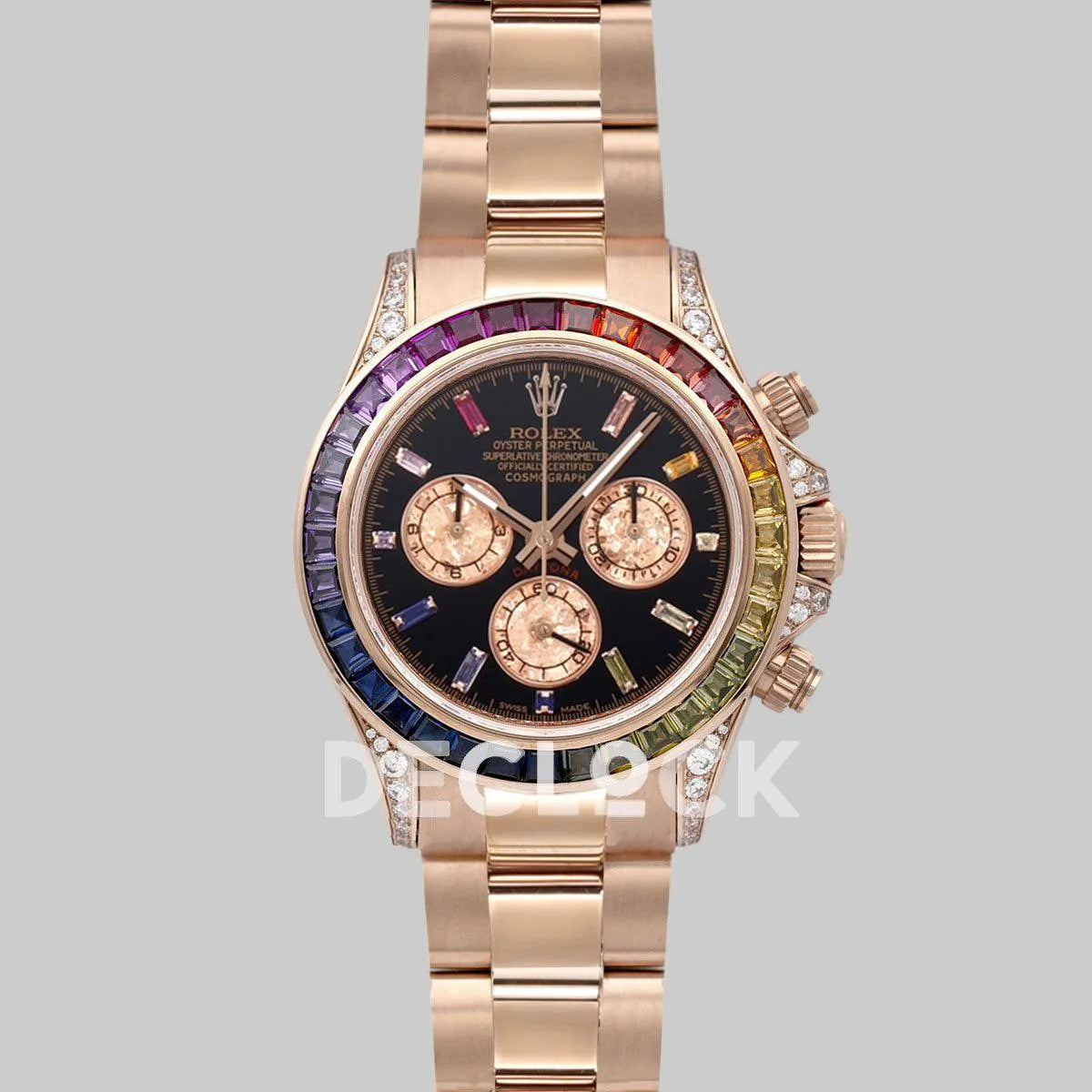 Replica Rolex Daytona 116595RBOW Black Dial in Everose Gold